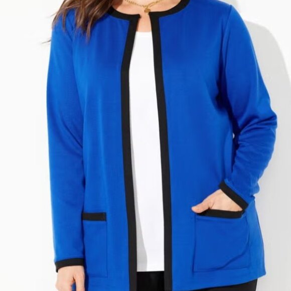 4X Women's Saphire Sleeveless Fit and Flare Dress with Matching Jacket - Picture 6 of 6